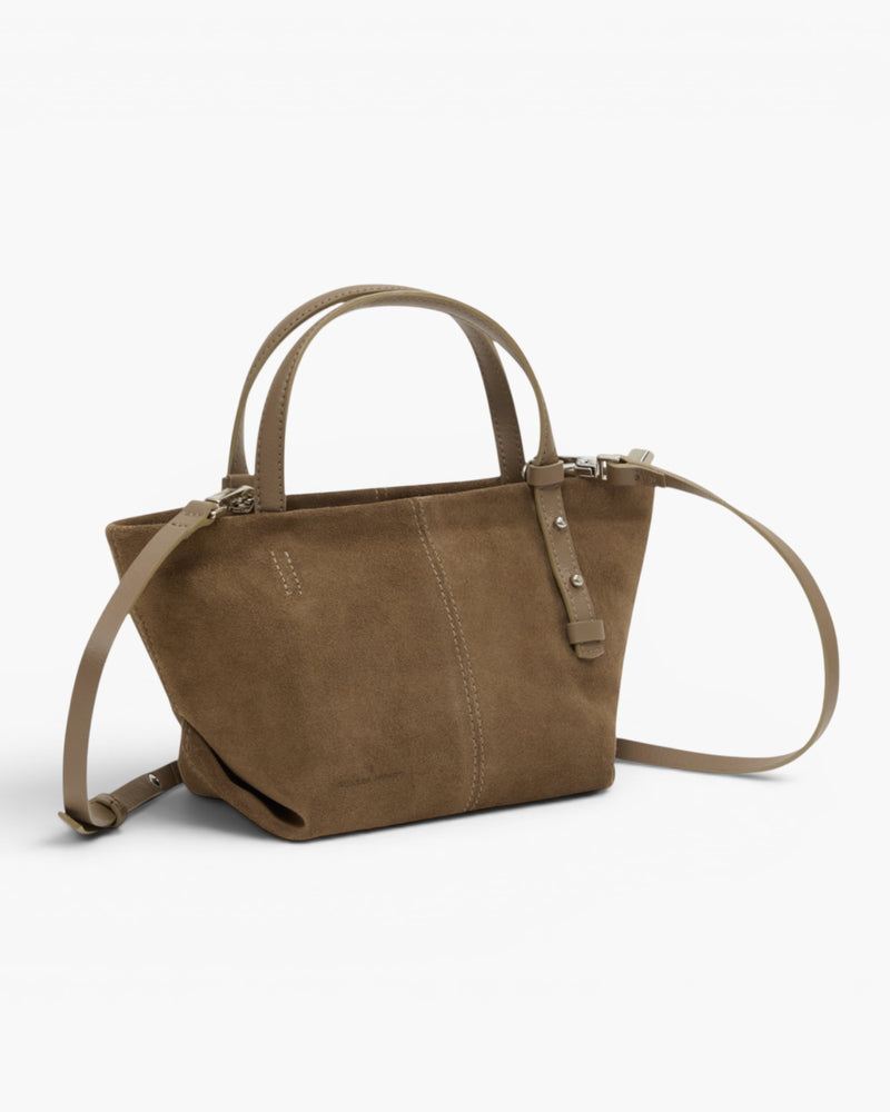 Bolsa Ana Pequena Camurça Taupe