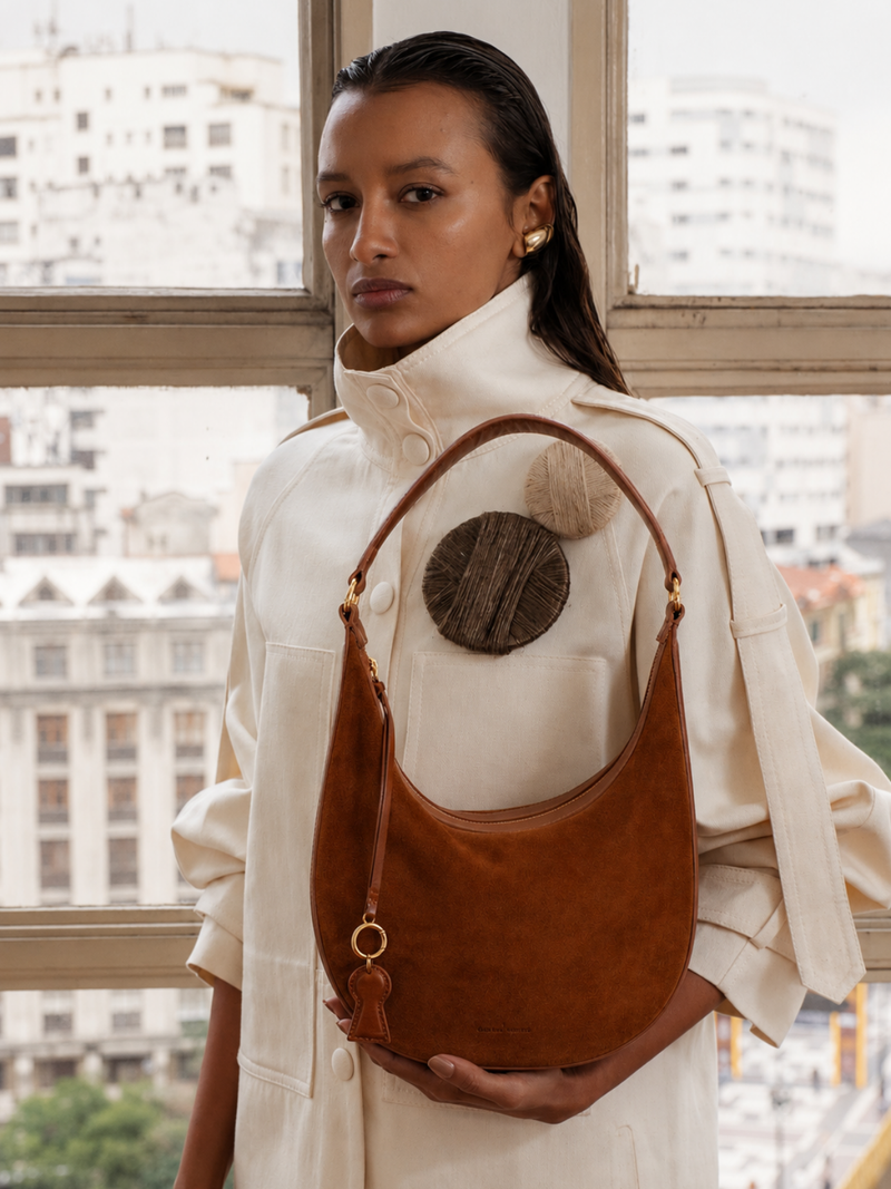 Bolsa Fefa Camurça Ferrugem