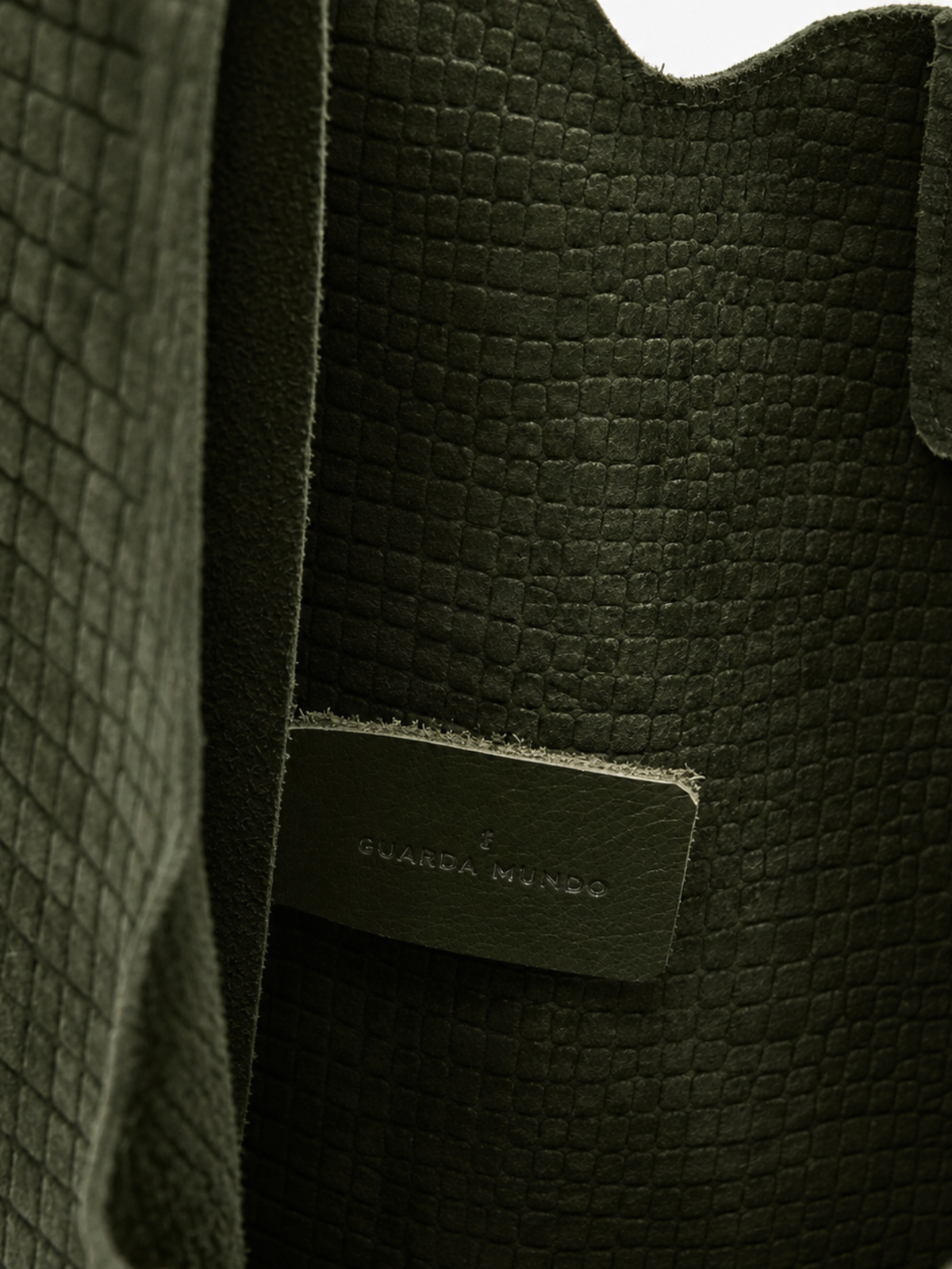 Tote Eva Camurça Croco Musgo — 4