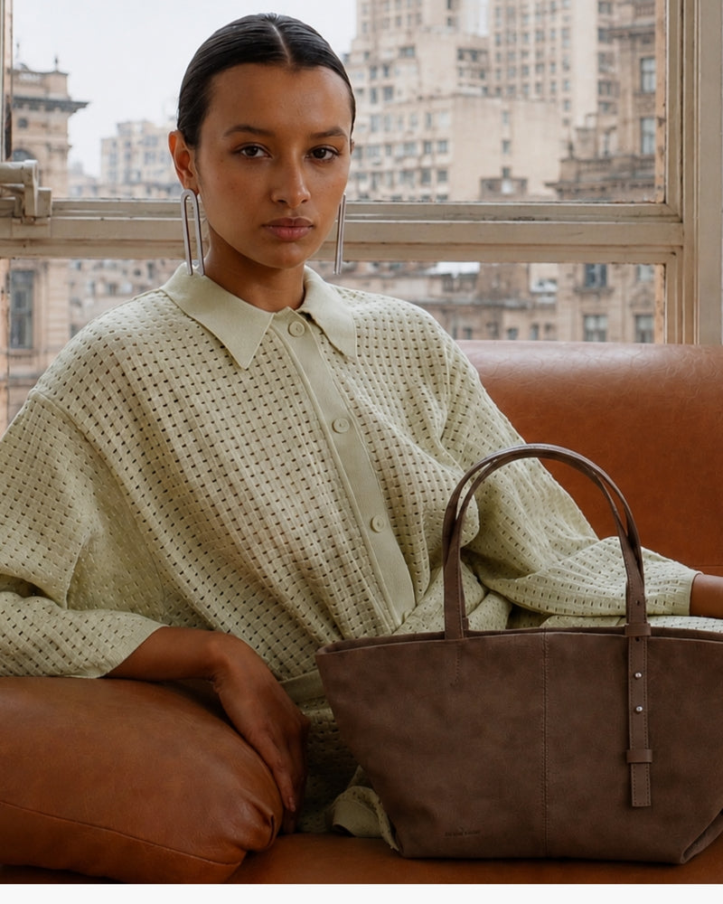 Bolsa Ana Camurça Taupe