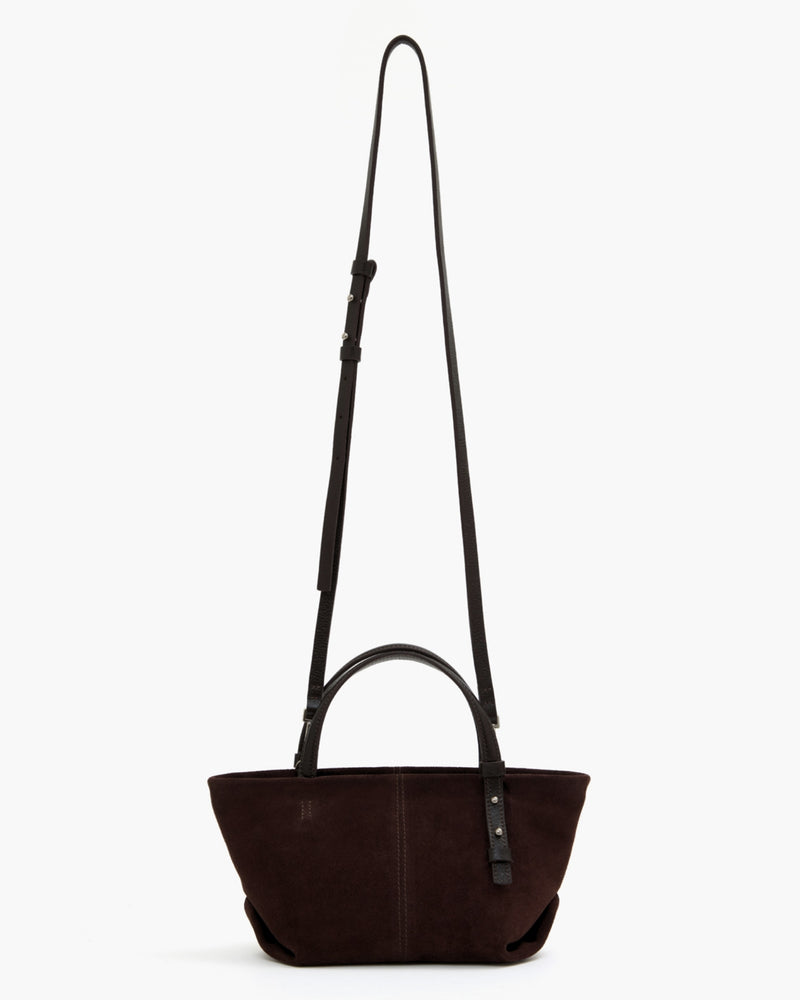 Bolsa Ana Pequena Camurça Chocolate