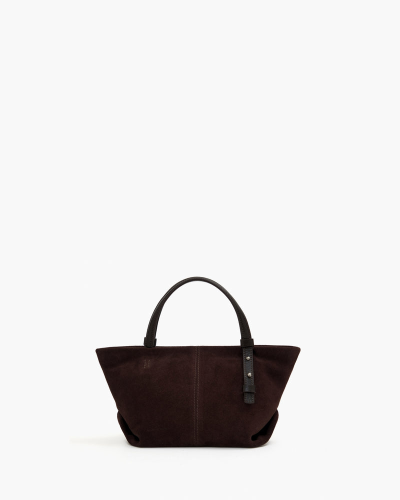 Bolsa Ana Pequena Camurça Chocolate
