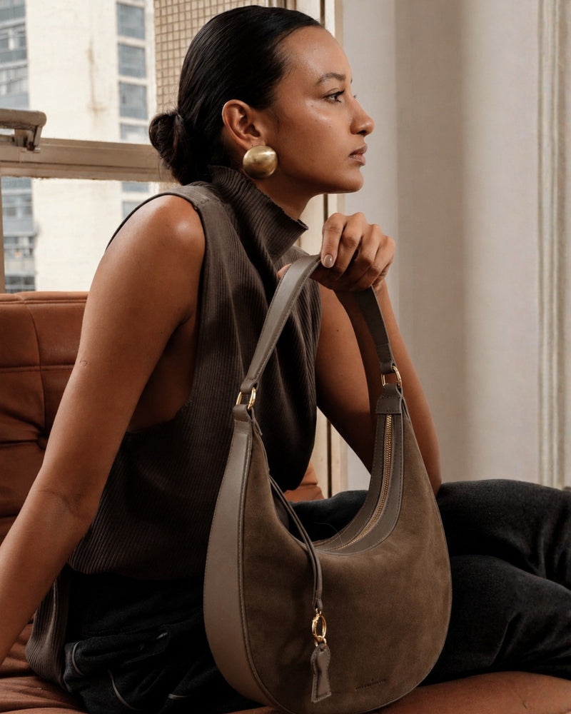 Bolsa Fefa Camurça Taupe