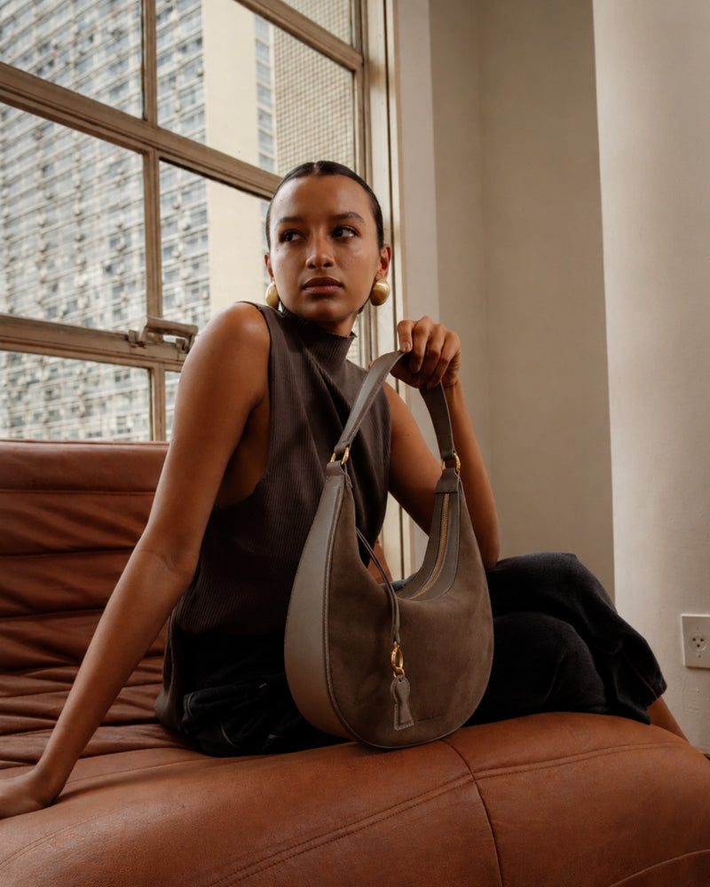 Bolsa Fefa Camurça Taupe