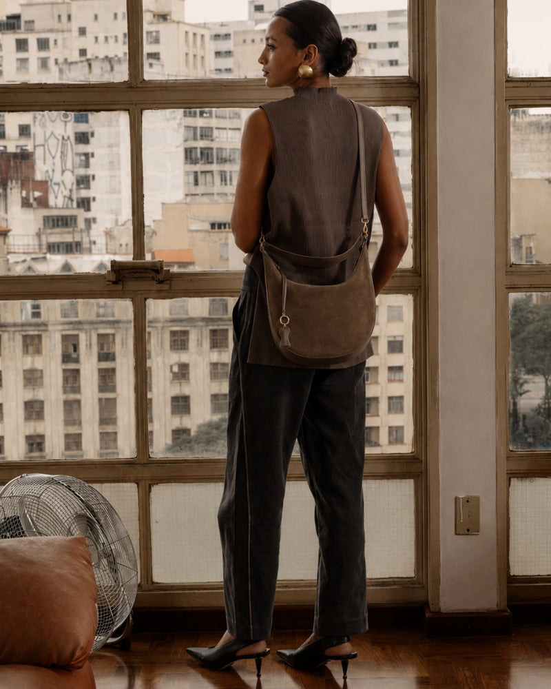 Bolsa Fefa Camurça Taupe