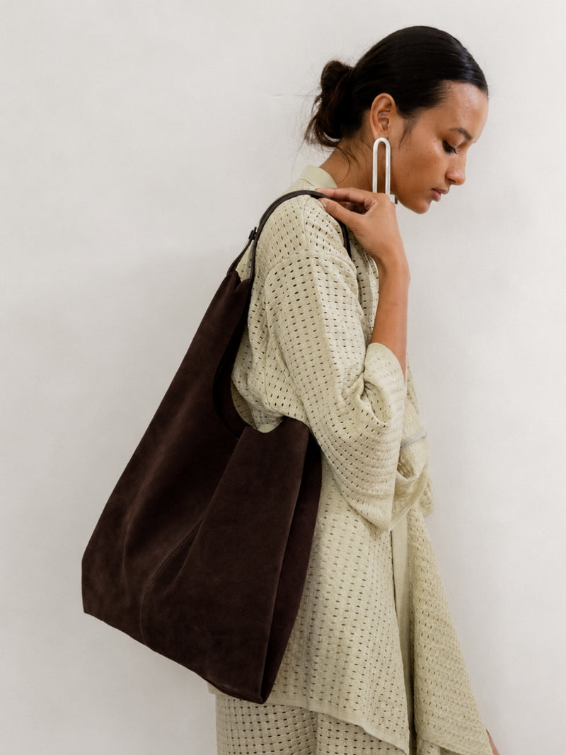 Tote Eva Camurça Chocolate