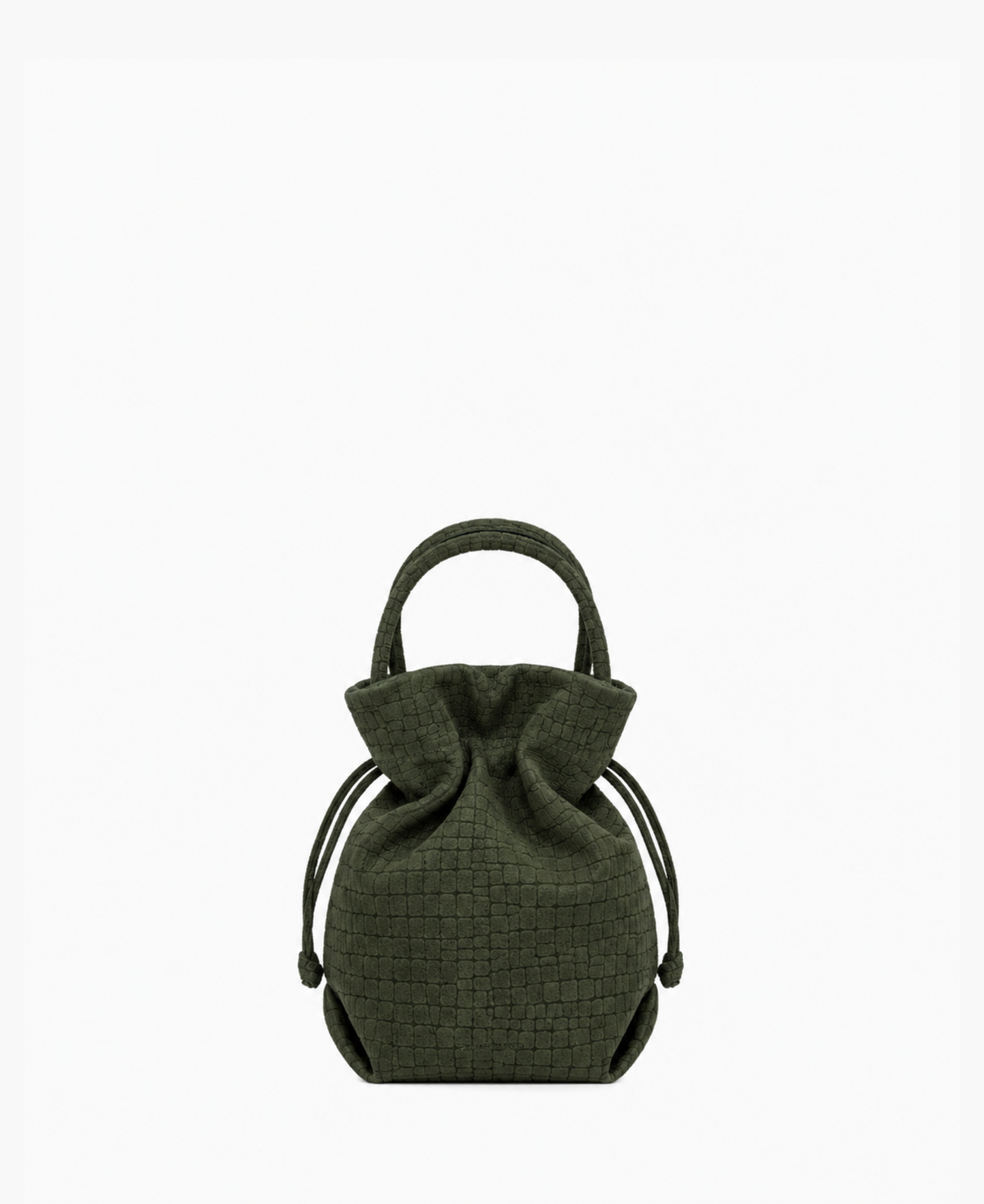 Bolsa Dani Pequena Camurça Croco Musgo — 1