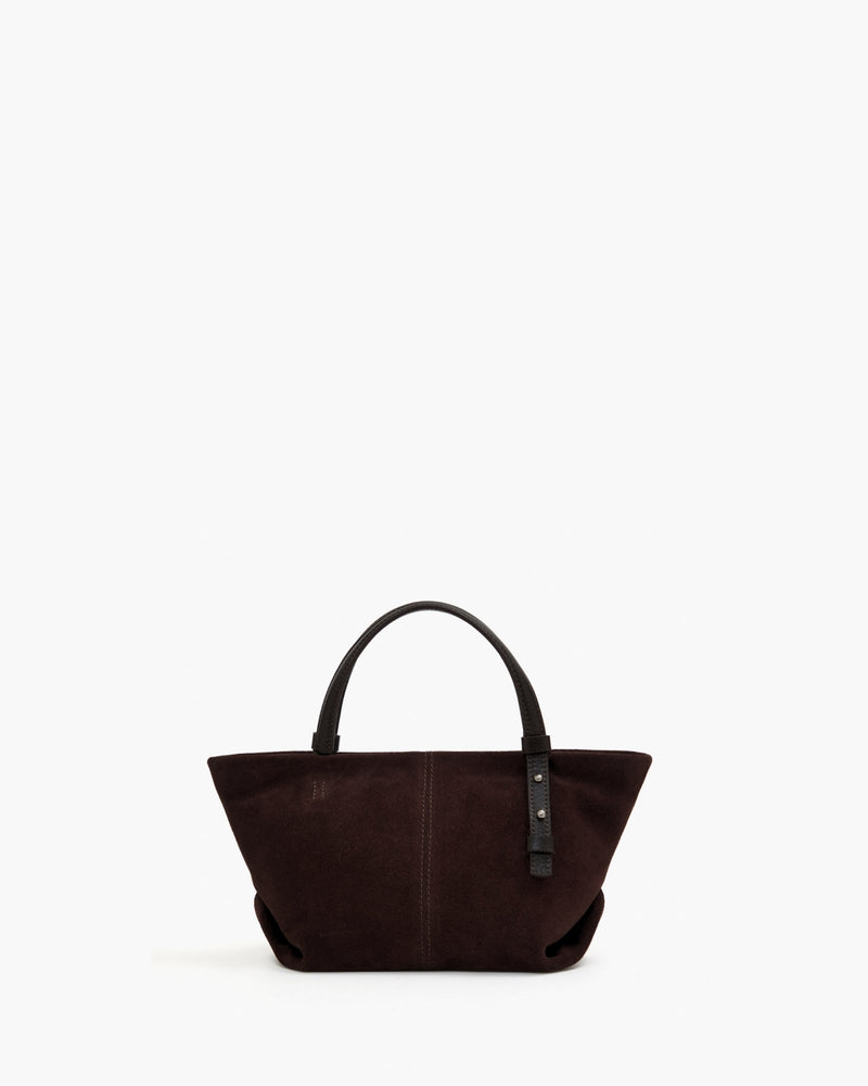 Bolsa Ana Pequena Camurça Chocolate